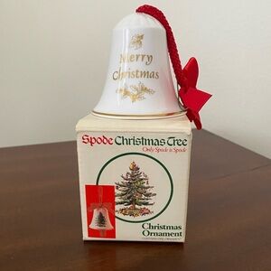 Vintage Spode Christmas Tree Bell Ornament 4th in Series | Made in England